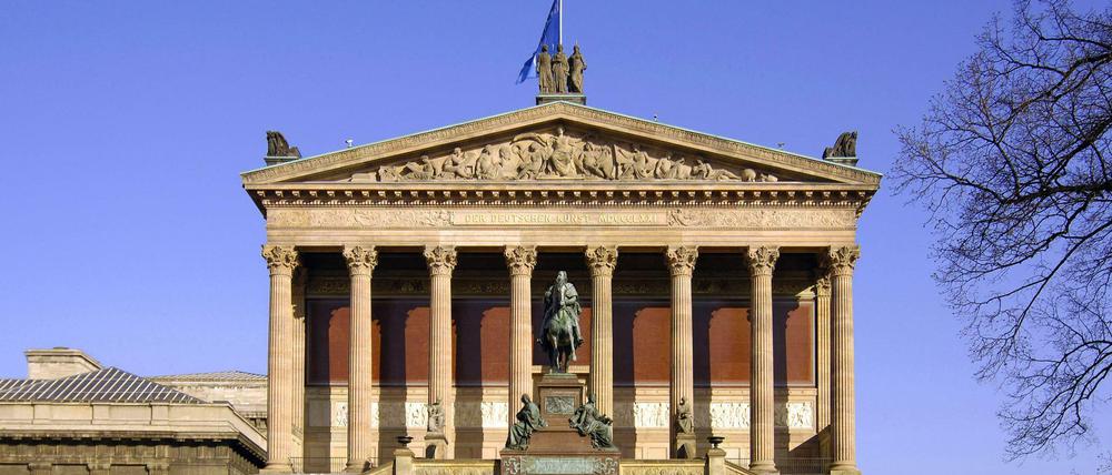 Einige der Berliner Museen sind seit kurzem wieder geöffnet, wie hier die Alte Nationalgalerie auf der Museumsinsel.