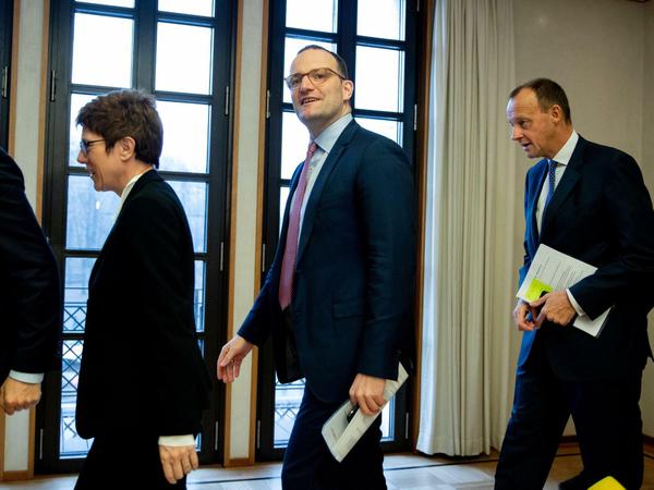 Die drei aussichtsreichsten Kandidaten für den CDU-Vorsitz.