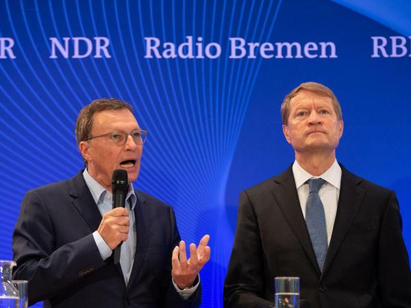 In Erklärungsnöten wegen Notre-Dame: Ulrich Wilhelm (rechts), der ARD-Vorsitzende und BR-Intendant, und Volker Herres, der ARD-Programmdirektor. 
