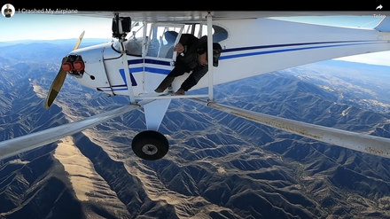 Aufnahme von Trevor Jacob aus seinem Video „I Crashed My Airplane“ auf YouTube.