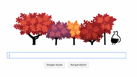 Suchmaschine bringt Google Doodle zum Herbstanfang. 