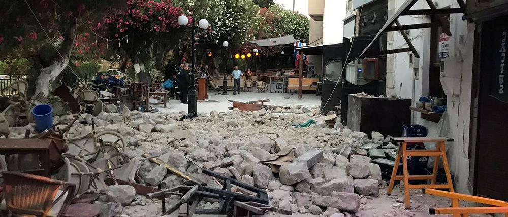 Der Morgen nach dem Beben: Schäden auf der griechischen Insel Kos 