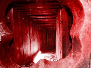 Der Eingang des Tunnels.