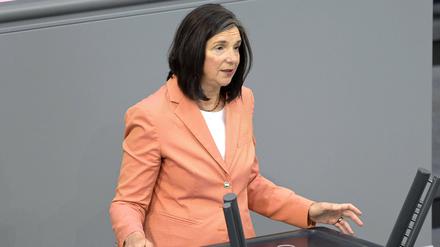 Katrin Göring-Eckardt bei einer Rede Mitte Mai im Deutschen Bundestag.
