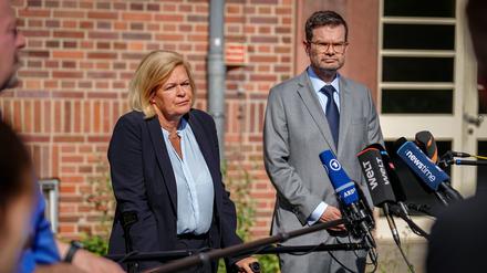 Nancy Faeser, Bundesministerin für Inneres und Heimat, und Marco Buschmann (FDP), Bundesminister der Justiz.