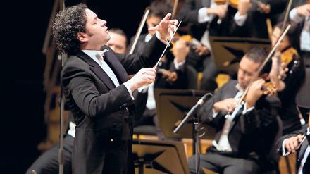 Voller Einsatz. Dirigent Gustavo Dudamel.