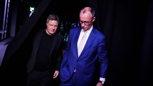 Robert Habeck und Friedrich Merz (r.) werden wohl keine Freunde mehr.