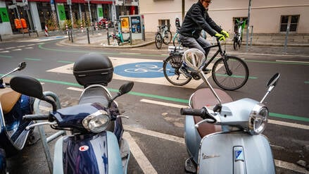 Fahrradstraße in Berlin.