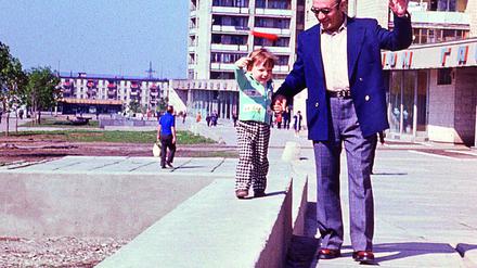 Yuriy Gurzhy und sein Großvater Boruch 1979 in Charkiw.