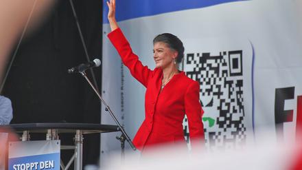 Sahra Wagenknecht auf der Gaza-Demo am 13. September in Berlin.