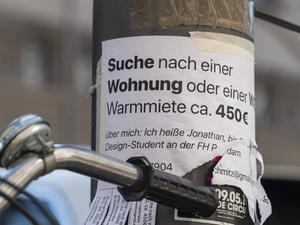 Bei der Wohnungssuche reichen 450 Euro für die Miete oft nicht aus.