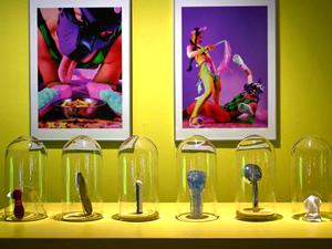 Auch Brausen taugen als Sextoy. „Apropos Sex“ stellt sie vorsichtshalber unter Glas aus.