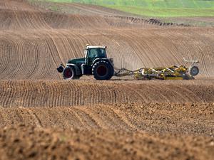 Uckermark GER, Deutschland, 20251003,Uckermark, Traktor auf dem Feld *** Uckermark GER, Germany, 20251003,Uckermark, Tractor in the field