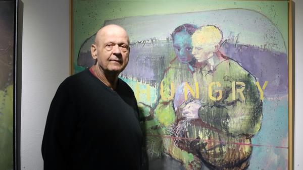 Der Potsdamer Künstler Stephan Velten zeigt in der Ausstellung „Rosinen“ im Güldenen Arm Werke von 1986 bis 2025.