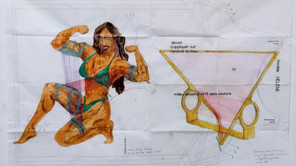 Lisa Premke, Geometric Bodies: Hyperboloid Paraboloid Double Biceps, 2022.