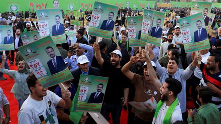 Wahlkampfveranstaltung in Bagdad.