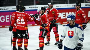 Das deutsche Team durfte gegen die Slowakei dreimal jubeln.