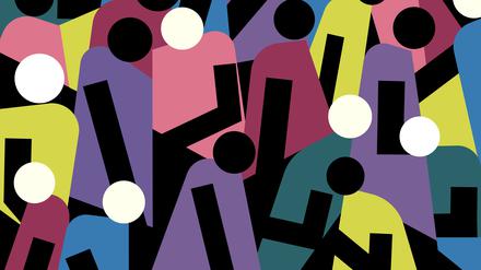 Illustration einer gemischten Gesellschaft