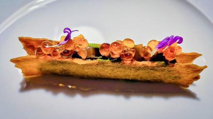 Hamachi mit Parmesanblättern