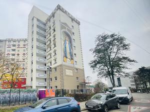 kirchlisches Wandgemälde in Berlin Spandau Falkenhagener Feld Stadtrandstraße