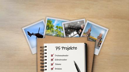 Collage zum Thema: Dafür gibt Berlin die Milliarden aus dem Sondervermögen aus