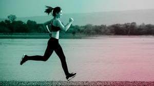 Eine Frau beim Laufen