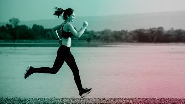 Eine Frau beim Laufen