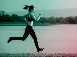 Eine Frau beim Laufen