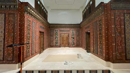 Das frisch restaurierte Aleppo-Zimmer im Museum für Islamische Kunst wird im Frühjahr 2027 wiedereröffnet.