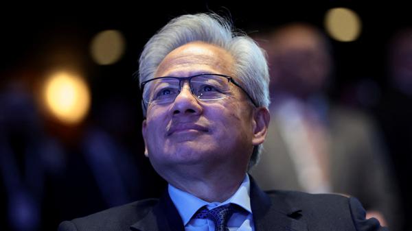 FILE PHOTO: Jensen Huang, CEO of Nvidia, attends the U.S.-Saudi Investment Forum in Washington, D.C., U.S., November 19, 2025. REUTERS/Evelyn Hockstein/File Photo