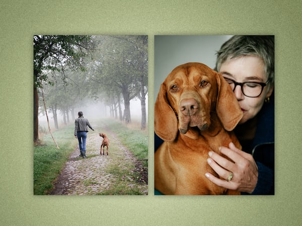 Gabriele Bärtels mit Hündin Emma.