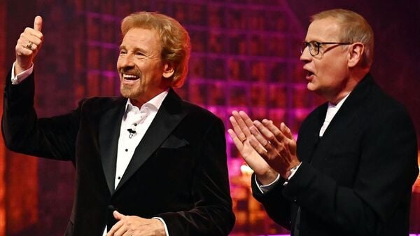 Die Moderatoren Thomas Gottschalk und Günther Jauch.