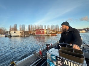 Jan Ebel auf dem Rummelsburger See.