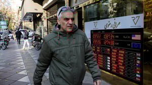 Der Rial stürzt ab.