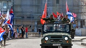 Eine Parade von Veteranen in Havanna.