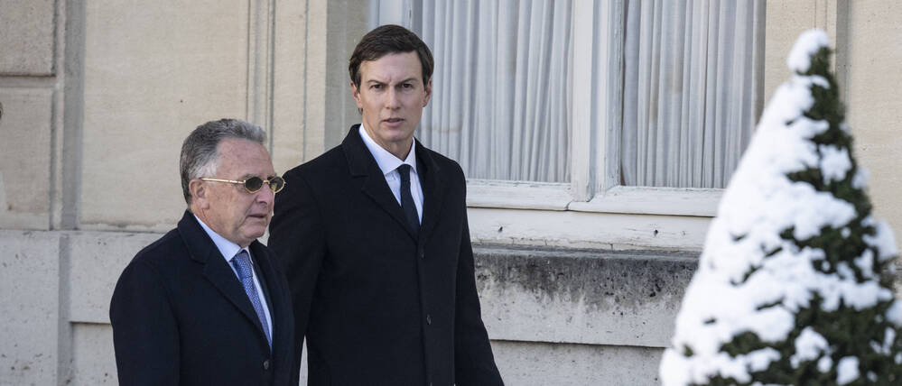 Präsident Macron empfängt Steve Witkoff und Jared Kushner im Élysée-Palast in Paris am 6. Januar 2026.