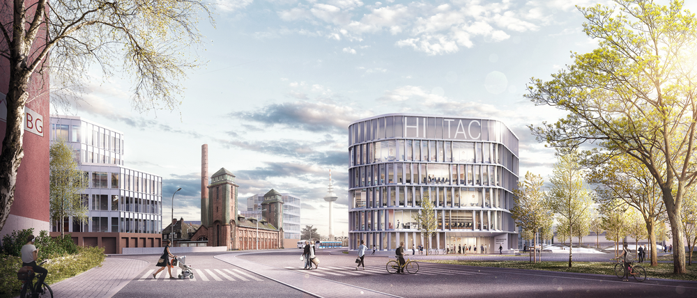 Rendering des geplanten HI-TAC-Gebäudes auf dem Campus der Universitätsmedizin Mannheim. 