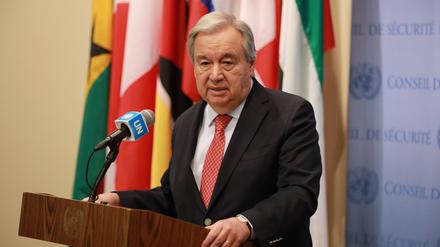 Der Generalsekretär der Vereinten Nationen Antonio Guterres. 