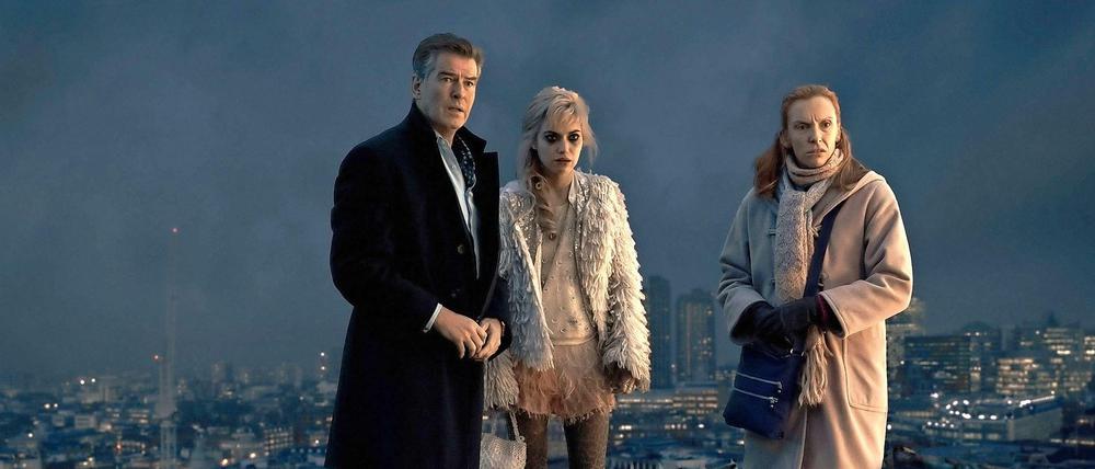 Schluss mit Frustig: Pierce Brosnan, Imogen Poots und Toni Collette (von links)