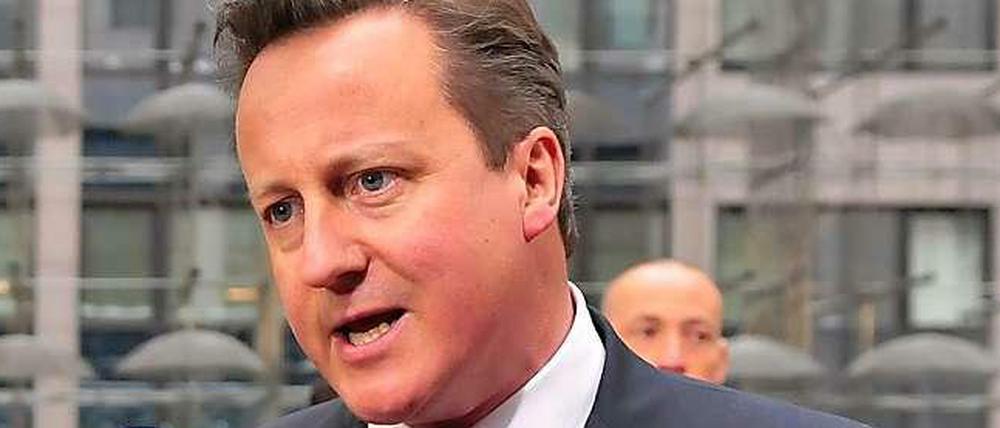 Der britische Regierungschef David Cameron macht Druck auf das EU-Parlament.
