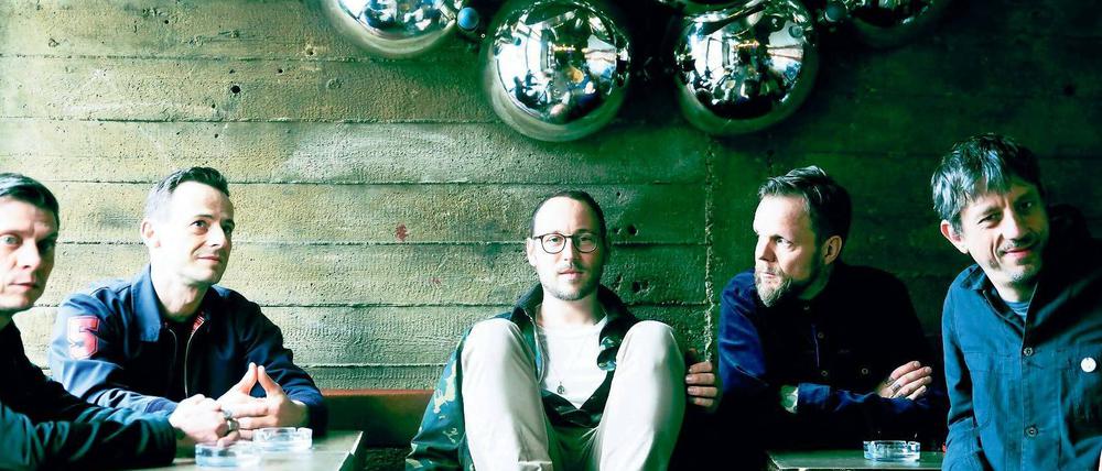 Langzeitbuddies. Bernd Kurtzke, Peter Baumann, Arnim Teutoburg-Weiß, Torsten Scholz und Thomas Götz (v.l.)