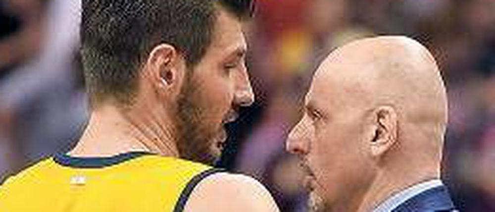 Ernste Angelegenheit. Banic (l.) und Obradovic könnten Alba verlassen.