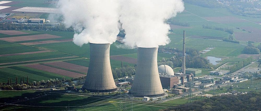 Energiequelle. Das bayerische Kernkraftwerk Grafenrheinfeld, aufgenommen am 23. April 2015. Nach 33 Jahren wurde es im Juni 2015 endgültig vom Netz genommen.