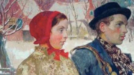 Rätsel gelöst: Das um 1880 in Berlin entstandene Ölgemälde von Gari Melchers hat Rudolf Mosse am 29. Juli auf der „Grossen Berliner Kunstausstellung“ erworben und mit dem Titel „Schlittschuhläufer“ in seine Sammlung aufgenommen. 1934 kam es per Versteigerung in die USA. Seitdem hängt es im Arkell Museum, Canajoharie/New York.