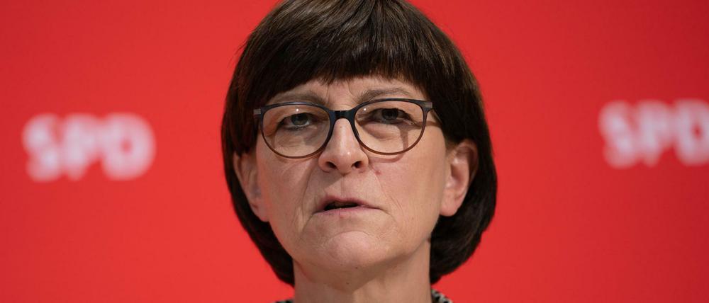 Den Wählerinnen und Wählern kaum bekannt: Die SPD-Vorsitzende Saskia Esken.