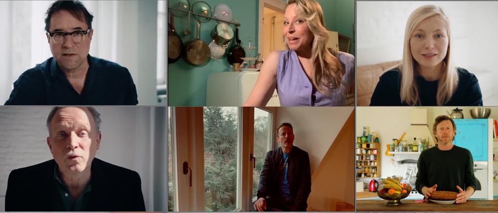 Ausschnitte aus Videos der Aktion #Allesdichtmachen.