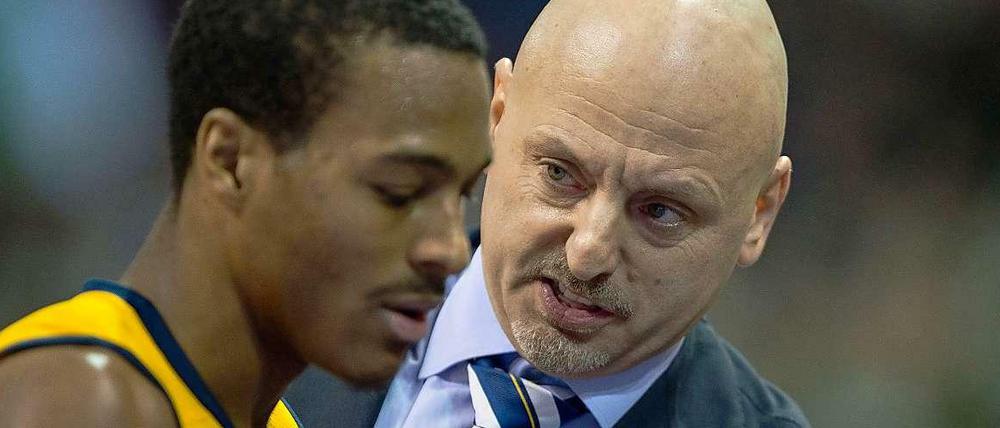 Alles wieder gut? Alba-Trainer Sasa Obradovic und Spieler Alex Renfroe.