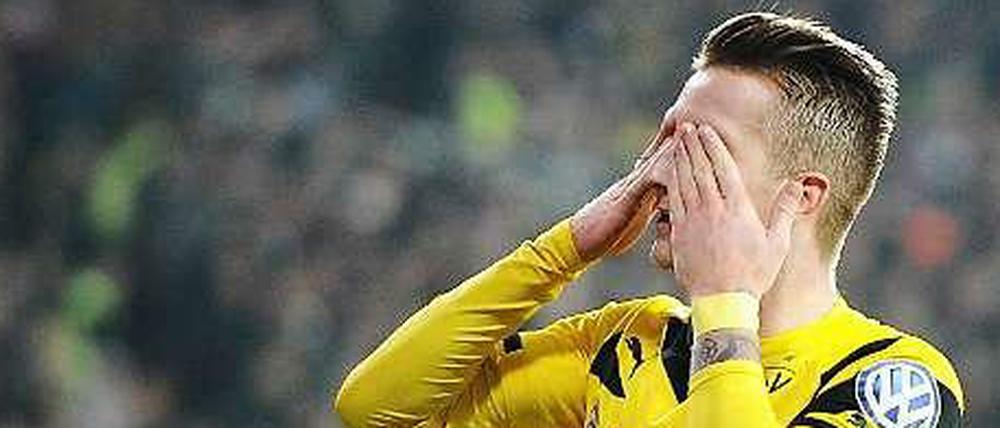 Augen zu und durch: "Schwarzfahrer" Marco Reus.