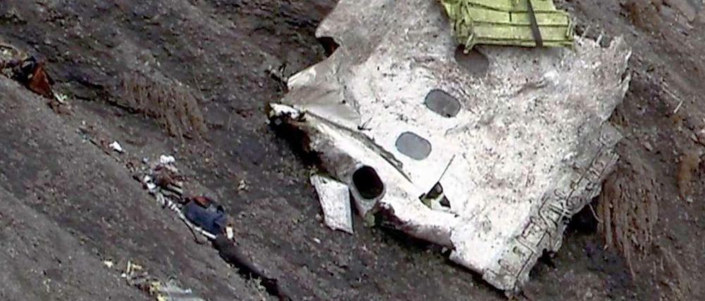 Wrackteil des abgestürzten Airbus.