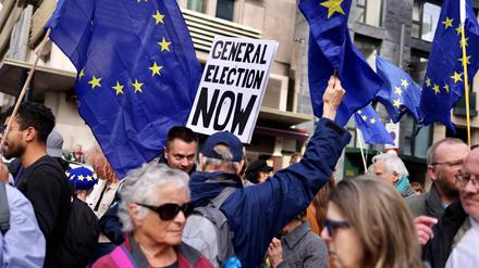 Pro-EU-Marsch in London. Eine Mehrheit der Briten hält den Austritt aus der EU inzwischen für einen Fehler.